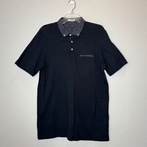 GOOD MAN Brand Polo LARGE Cotton Twill‎ & Knit Button Down Collar Casual Golf